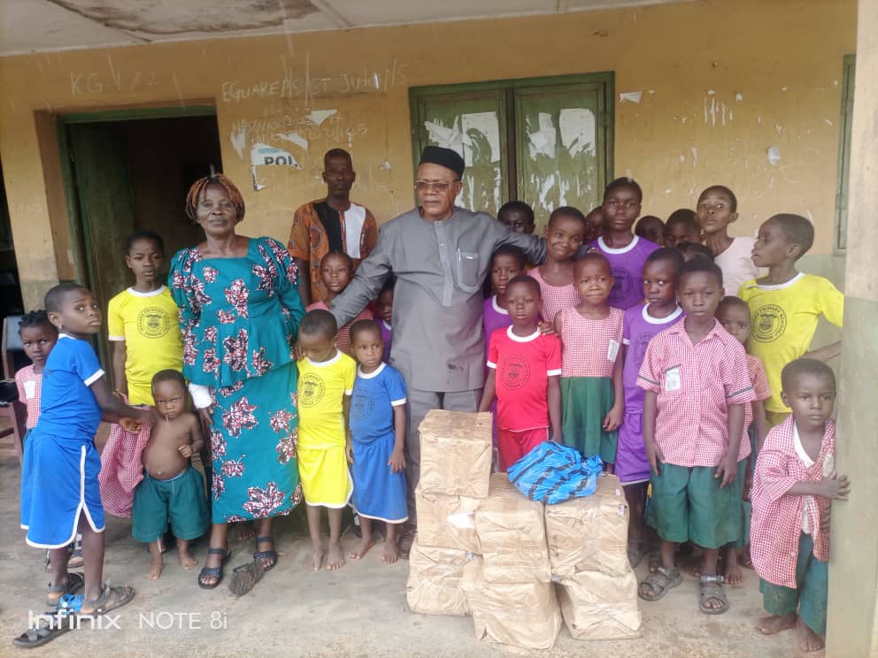 Donation of Notebooks for pupils of Eguare Primary School, Ugbegun