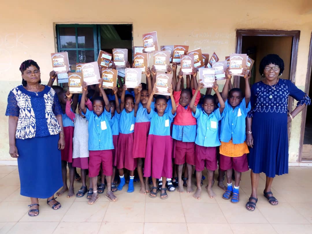 Donation of Notebooks for pupils of Ikekogbe Primary School, Ugbegun